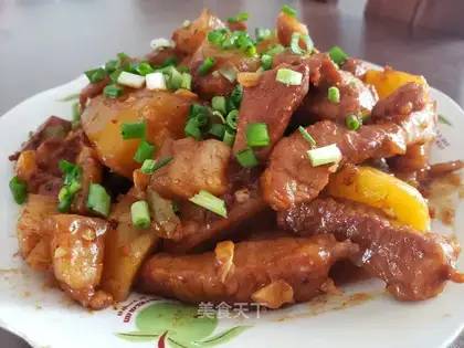 Five flowers and potatoes