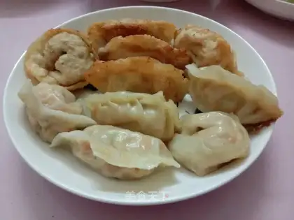 Shrimp tofu carrot dumpling