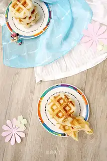 Double peanut butter and heart waffles