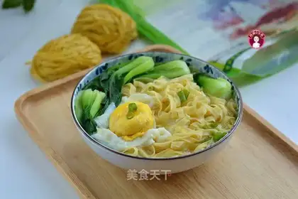Eggs and soy noodles