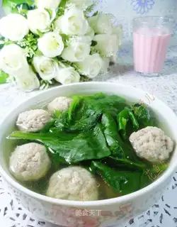 Burgundy meatball soup