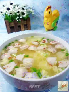 Lobsterball omelet soup