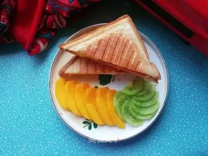 Mango egg ham sandwich