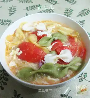 Eggs and tomato butterflies