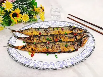 Fried swordfish