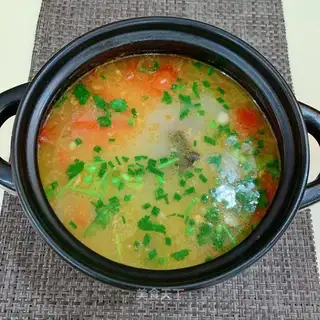 Tomato mackerel soup