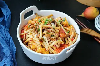 Crab mushroom tofu
