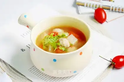Tomato meatball soup