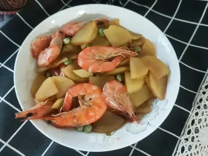 Shrimp peas and chips