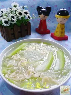 Shrimp hides, flower fan soup