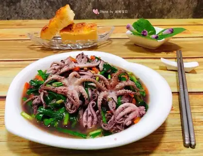 Fired octopus