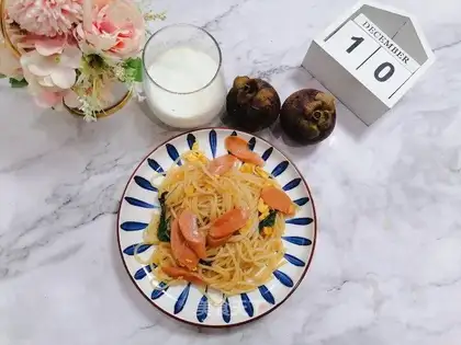 Ham sausage and rice powder