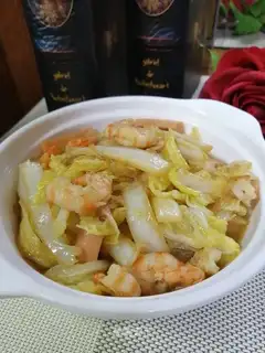 Shrimp cabbage fans