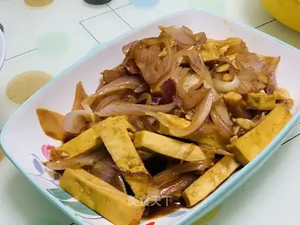 Soy onion fried beans