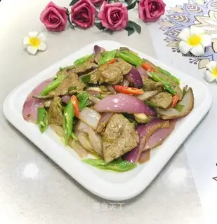 Onion fried liver