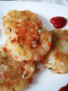 Fried potato veggie pie