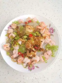 Garlic fan steamed shrimp