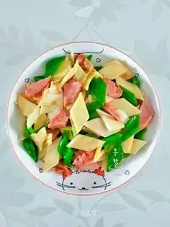 Beef green pepper is made white