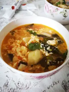 Potato and egg soup