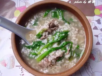 chrysanthemum beef porridge