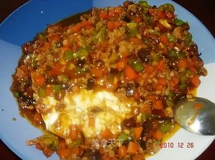Stewed tofu with soy sauce