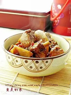 Table-top nourishing vegetable ginger duck