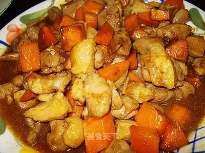 Sauteed diced duck with soy sauce