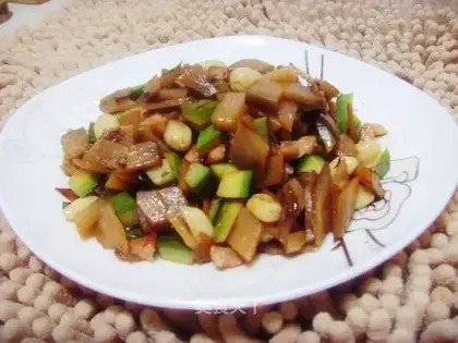 stir-fried mixed diced
