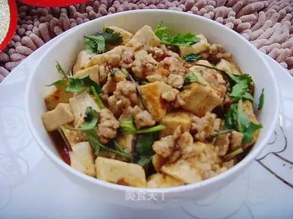 Minced pork and tofu