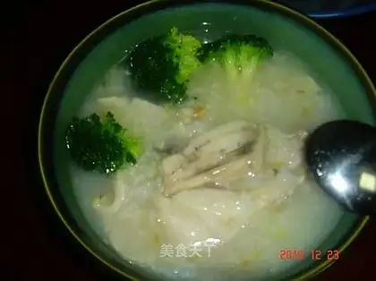 Fish bone porridge