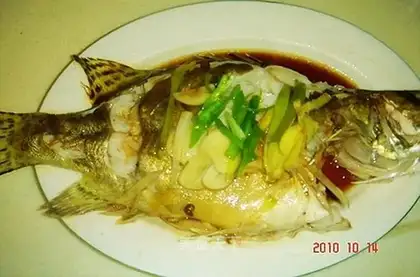 Steamed mandarin fish
