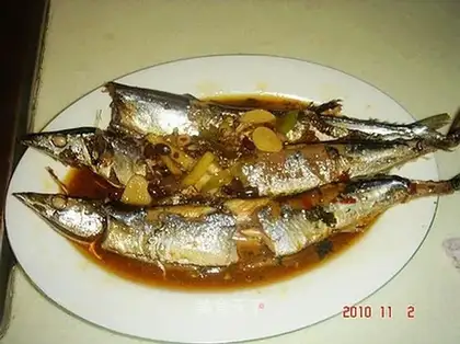 Braised saury