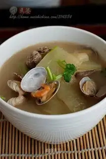 Haima rice, wax gourd and clam soup