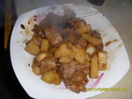 with potatoes
