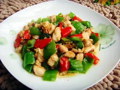 diced chicken with double pepper