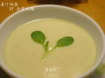 Stewed egg with ginger sauce