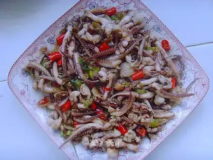stir-fried squid whiskers