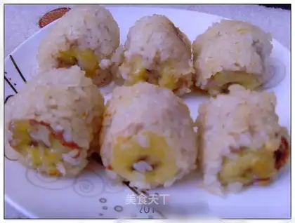 Banana meat roll