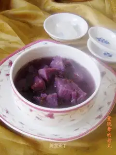 Osmanthus osmanthus rock sugar and purple potato soup