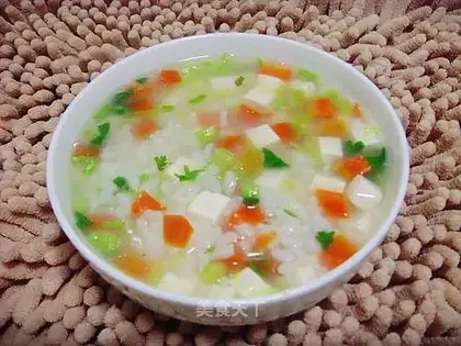 Carrot and tofu porridge