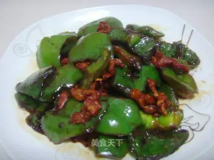 stir-fried bell pepper with meat