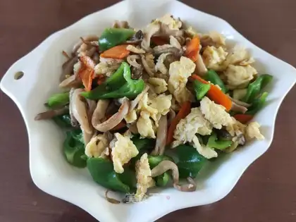 Mushroom fried eggs