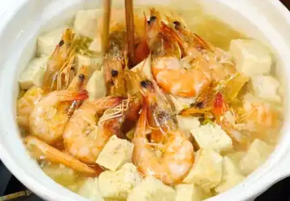 Shrimp tofu stew