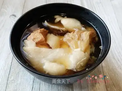Coconut monkey head, chicken soup