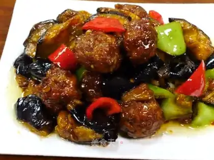 Meatball eggplant