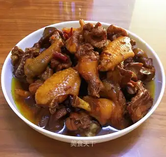 A red roasted chicken