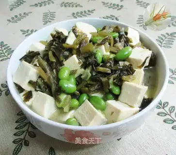 ♪ Pickled beans cook old tofu ♪
