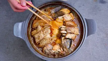 Fresh eyebrowed fish and sheep