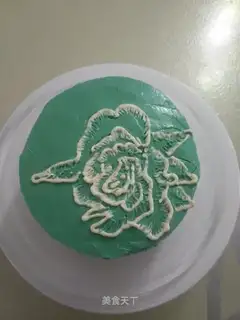Pony flower embroidery cake