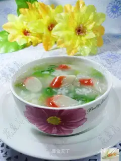 Crab bat and rice porridge